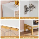 Shoe Cabinet, 5-Tier Entryway Shoe Organizer with Doors - Image 7