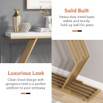 Console Table, 42? Modern Faux Marble Entryway Sofa Table - Image 4