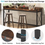 Console Table, 70.9? Sofa Table with Outlets and USB Ports - Image 6