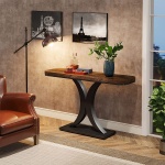 Console Table, 40? Industrial Entryway Foyer Table - Image 4