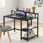 Computer Desk, Industrial Writing Desk with Shelves for Study - Image 11