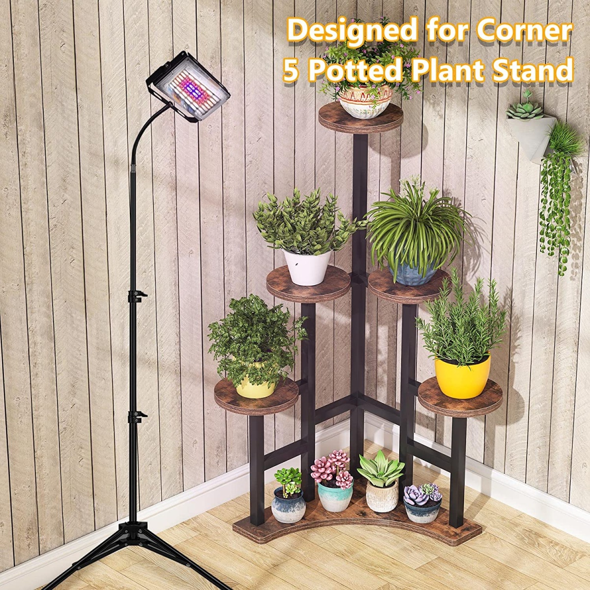 Corner Plant Stand Indoor, 6 Tiered Plant Shelf Flower Stand - Image 6