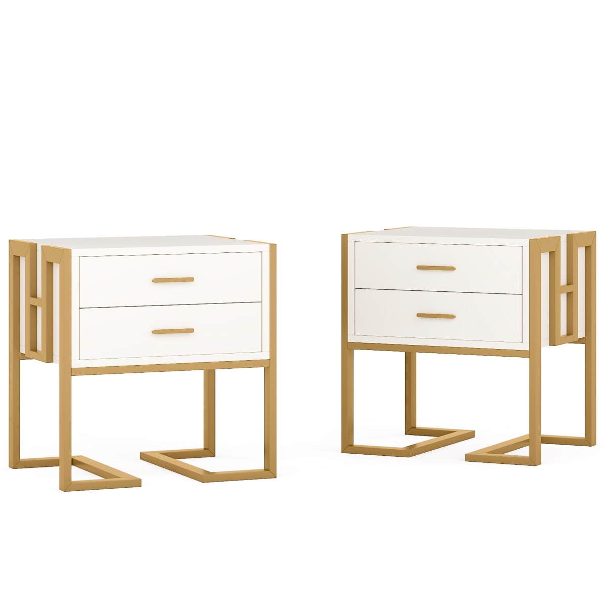Nightstand, 21? Wide Bedside End Table with 2-Drawer - Image 8