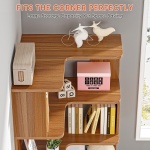 Corner Bookshelf, 6-Tier Corner Bookcase Display Rack - Image 6