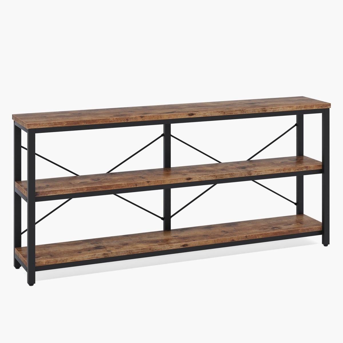 Sofa Table, 3 Tiers TV Stand Console Table - Image 4