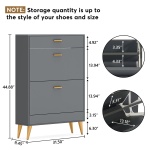 Shoe Cabinet, 16 Pairs Shoe Storage Rack with Drawers - Image 10