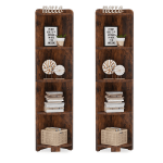 Corner Shelf, 5 Tier Wood Wall Corner Bookshelf Storage Rack - Image 12