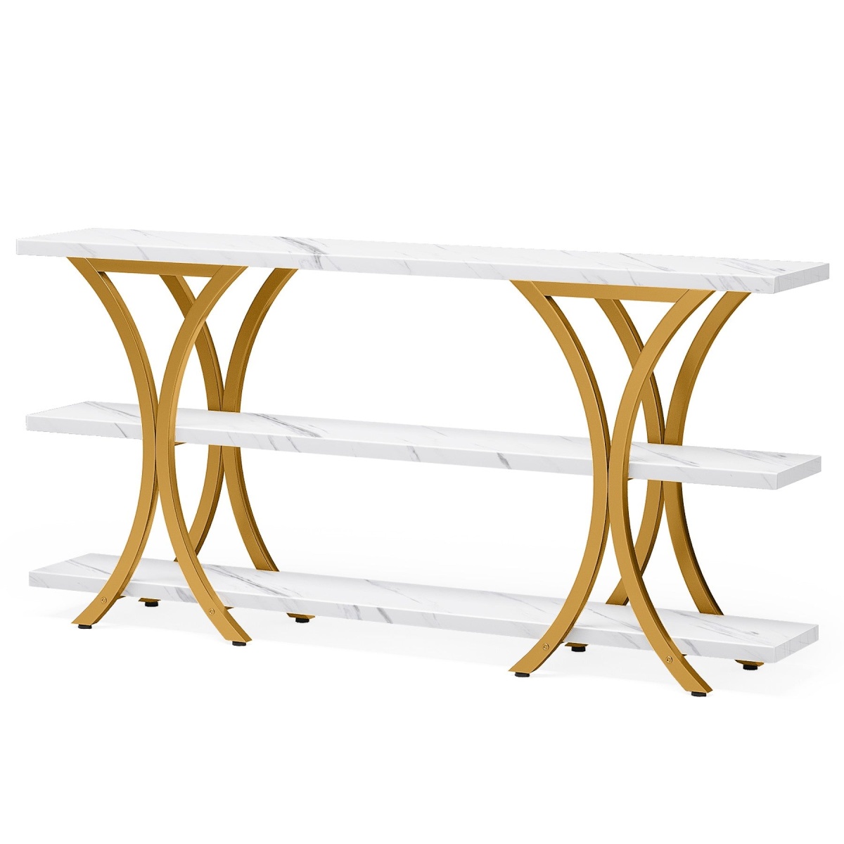 Console Table, Industrial Entryway Sofa Table with 3-Tier Shelves - Image 13