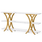 Console Table, Industrial Entryway Sofa Table with 3-Tier Shelves - Image 13
