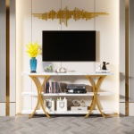 Console Table, Industrial Entryway Sofa Table with 3-Tier Shelves - Image 12