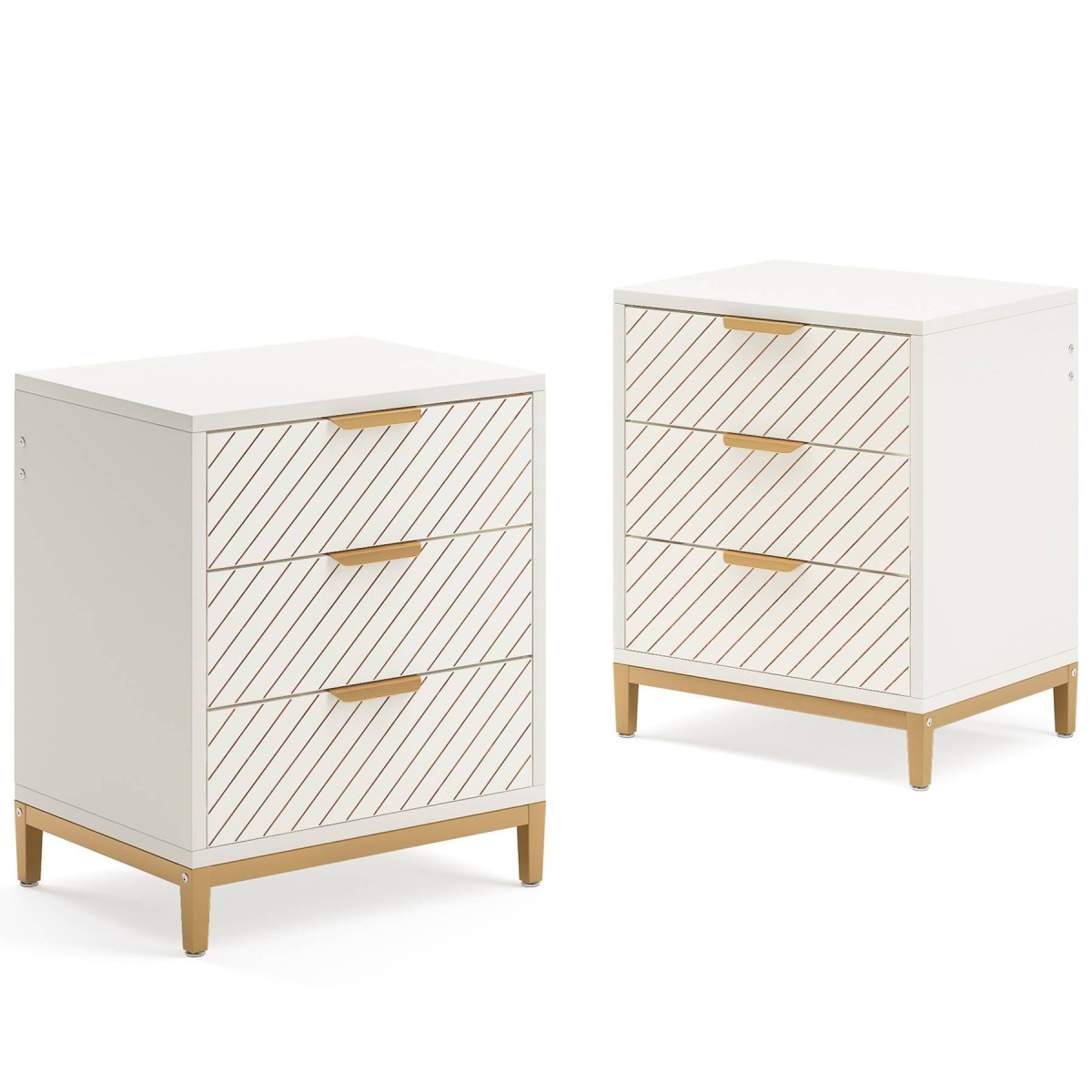 Nigntstand, 3 Drawers Bedside End Table for Bedroom - Image 11