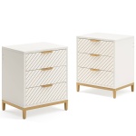 Nigntstand, 3 Drawers Bedside End Table for Bedroom - Image 11