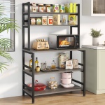 Kitchen Baker?s Rack, 5-Tier Microwave Oven Stand with Hutch - Image 12