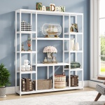 Bookcase, 12-Open Etagere Bookcase Display Rack Shelf - Image 8