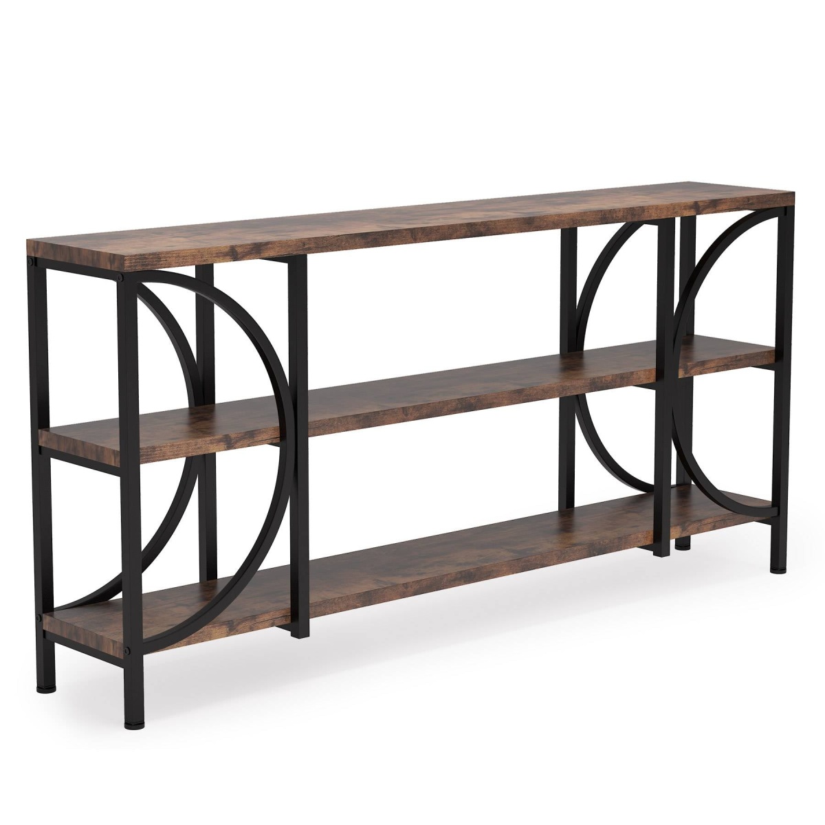 Console Table, 70.86? Sofa Entryway Table with 3 Tier Storage Shelves - Image 2