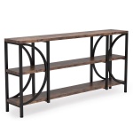 Console Table, 70.86? Sofa Entryway Table with 3 Tier Storage Shelves - Image 2