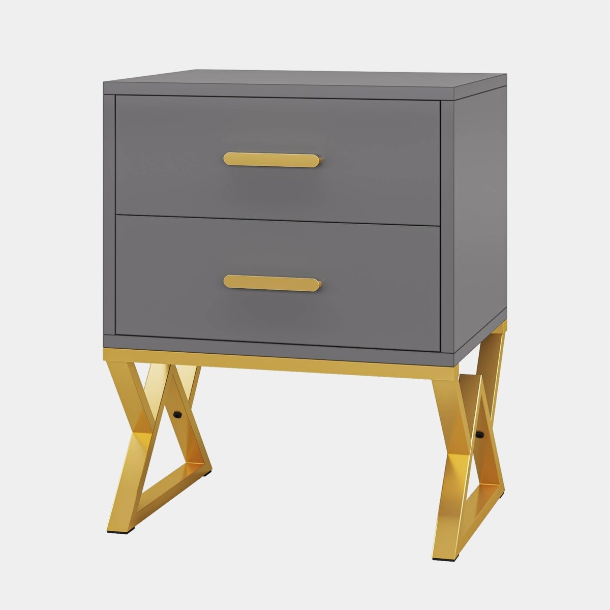 Nightstand, Modern Bedside Sofa Table with 2 Storage Drawers - Image 11
