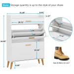 Shoe Cabinet, 16 Pairs Shoe Storage Rack with Drawers - Image 13