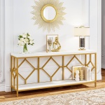 Console Table, 71? Extra Long Sofa Table with Open Storage Shelf - Image 8