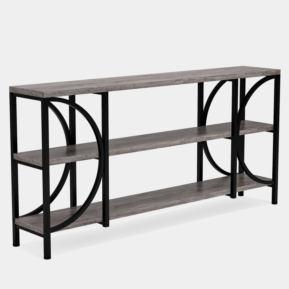Console Table, 70.86? Sofa Entryway Table with 3 Tier Storage Shelves - Image 10