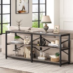 Console Table, 70.9 inch Long Sofa Table with Storage Shelves - Image 8