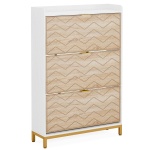 Shoe Cabinet, Modern Shoe Rack Organizer with Door & Drawer