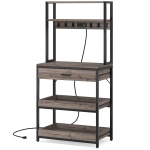 5-Tier Kitchen Baker?s Rack with Power Outlets, Drawer & Sliding Shelves - Image 10
