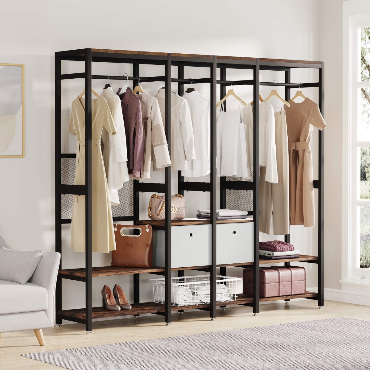 Freestanding Closet Organizer, Heavy Duty Clothes Closet - Image 1