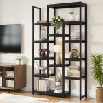 6-Tier Bookshelf 70.9 inch Tall Bookcase, 12-Shelf Display Shelves - Image 10