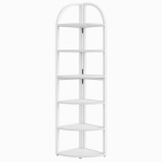 6 Tier Corner Shelf, 71 inch Tall Corner Bookshelf for Small Space - Image 9
