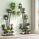 Plant Stand, Metal Curved Display Shelf Pack of 2 - Image 8