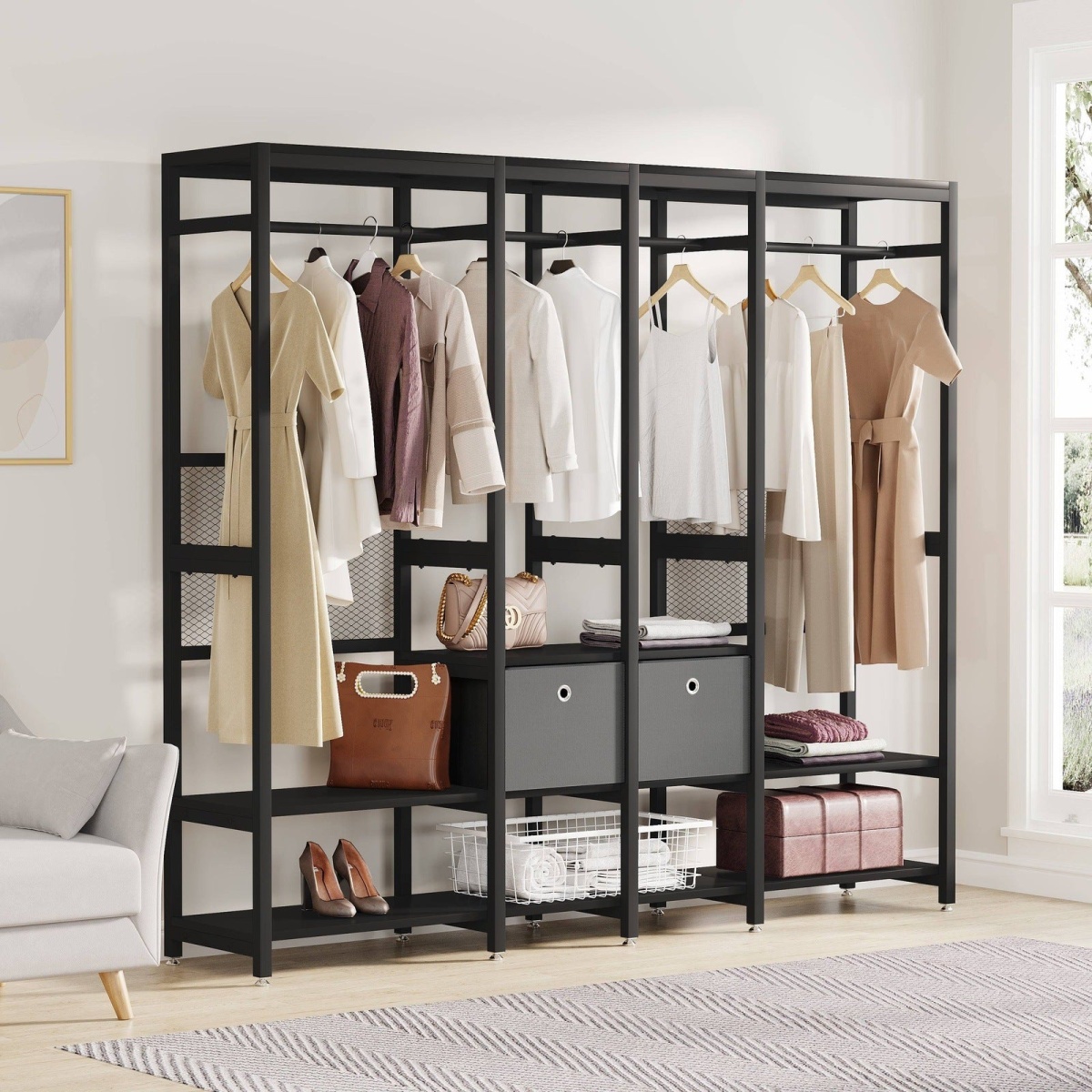 Freestanding Closet Organizer, Heavy Duty Clothes Closet - Image 8