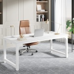 Conference Table, Rectangular Meeting Seminar Table Boardroom Desk - Image 7
