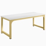 Conference Table, Rectangular Meeting Seminar Table Boardroom Desk - Image 10
