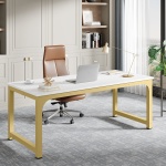 Conference Table, Rectangular Meeting Seminar Table Boardroom Desk - Image 9