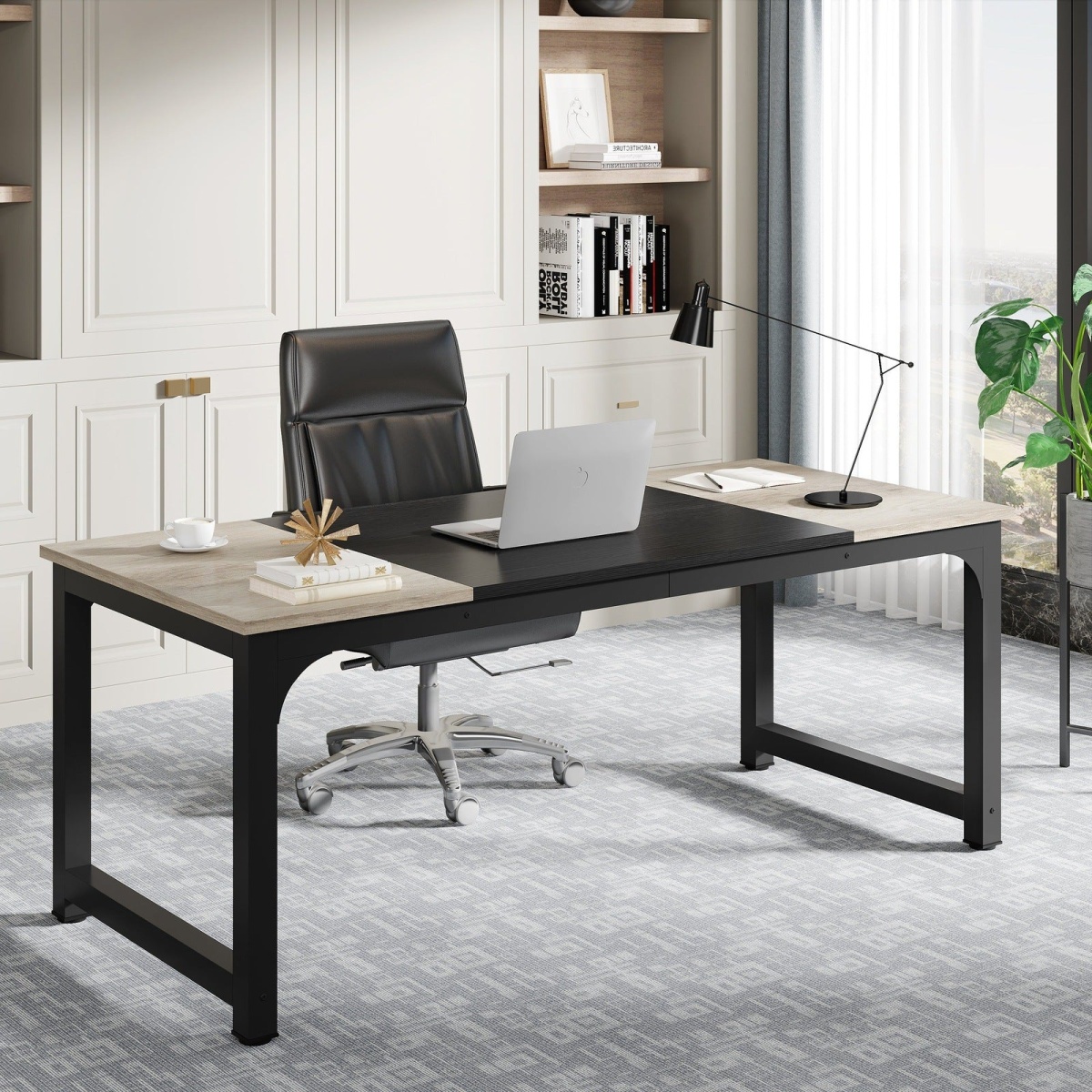 Conference Table, Rectangular Meeting Seminar Table Boardroom Desk - Image 18