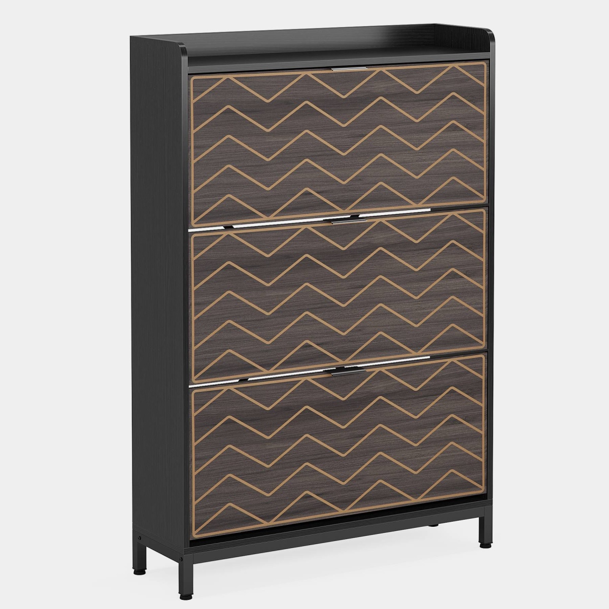 Shoe Cabinet, Modern Shoe Rack Organizer with Door & Drawer - Image 8