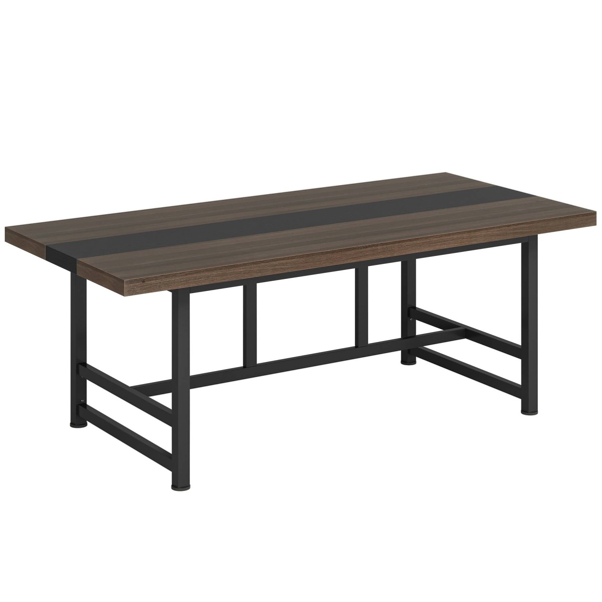 Dinning Table, 70? Home & Kitchen Table with Metal Frame - Image 2