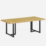Dining Table, Industrial Rectangular Kitchen Table for 4-6 People - Image 10