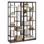 Bookshelf, 70.8? Etagere Bookcase Storage Display Shelf Unit - Image 8