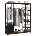 Freestanding Closet Organizer, 59? Garment Rack with 2 Drawers