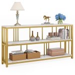 Console Table, 70.9? Sofa Table, 3 Tiers Narrow Long Sofa Table