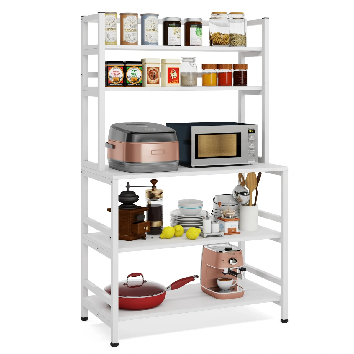 Kitchen Baker?s Rack, 5-Tier Freestanding Kitchen Utility Storage Shelf - Image 9