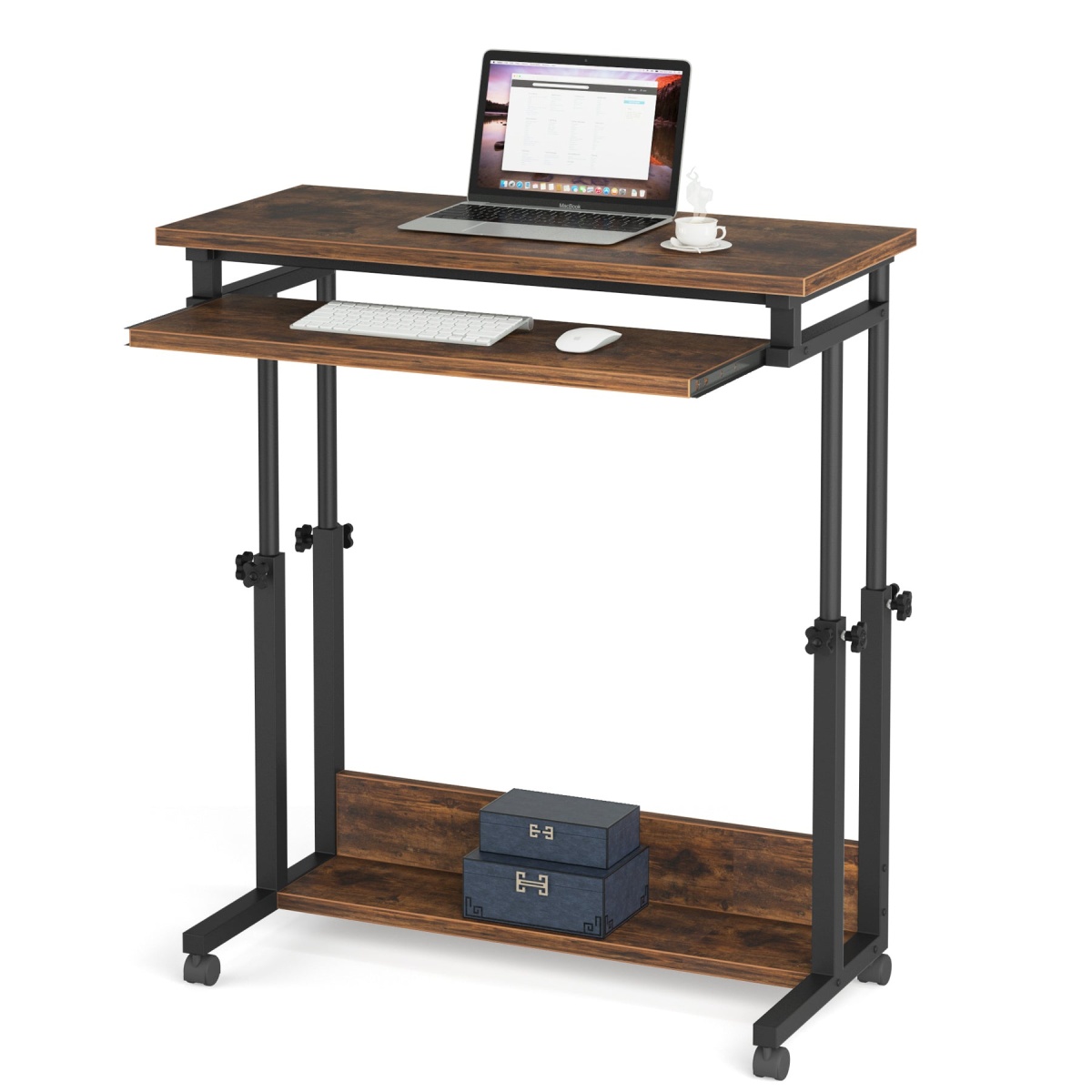 Height Adjustable Desk, Rolling Standing Desk Portable Desk - Image 1