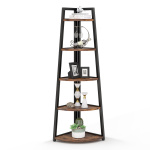 Corner Shelf, 70? Tall Corner Ladder Shelf Small Bookshelf - Image 2