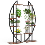 Plant Stand, 5-Tier Curved Flower Display Shelf Pack of 2 - Image 9