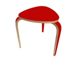 triangular shaped Red Coffee Table for Living Room Wooden chair Home Furniture for Bedroom Kitchen Office