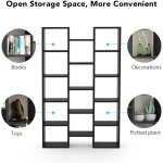 Modern Bookcase, 5-Shelf Storage Organizer with 14-Cube Display Bookshelf - Image 7