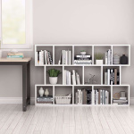 Modern Bookcase, 5-Shelf Storage Organizer with 14-Cube Display Bookshelf - Image 10
