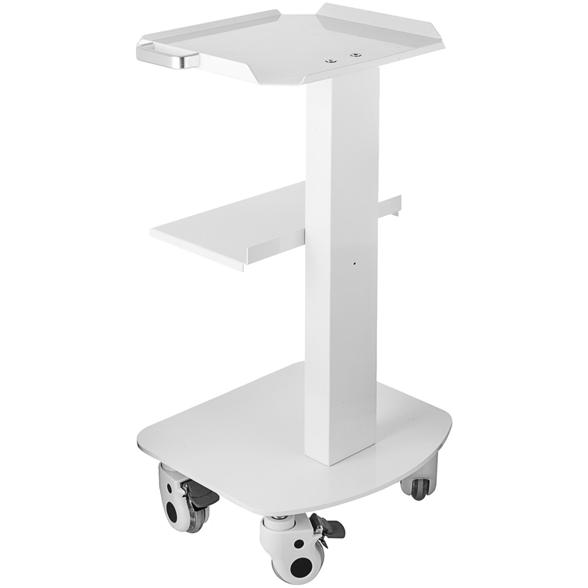 3 Trays Utility Cart 3-Layer Trolley Heavy Duty Lab Dental Rolling Utility Cart with 4 PE Wheels 2 of which can be Locked for Fixing Heavy-Duty with 33Lb Load Capacity - Image 1